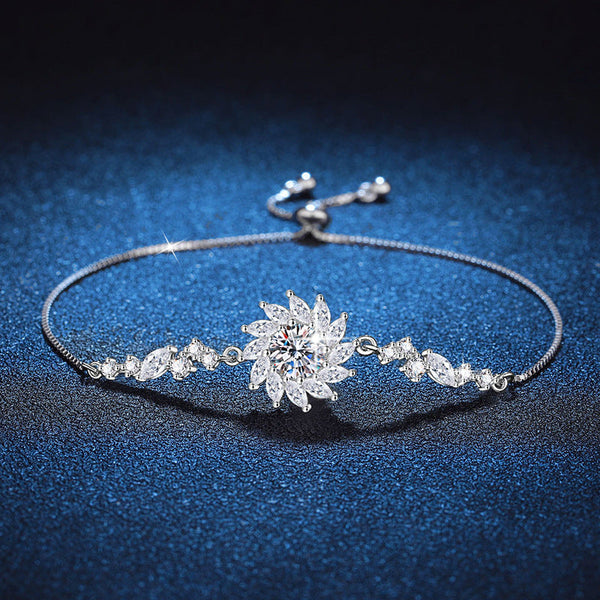 Sunflower moissanite bracelet