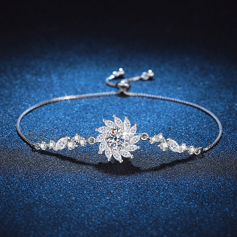 Sunflower moissanite bracelet